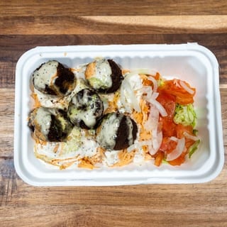 Falafel Over Rice Platter