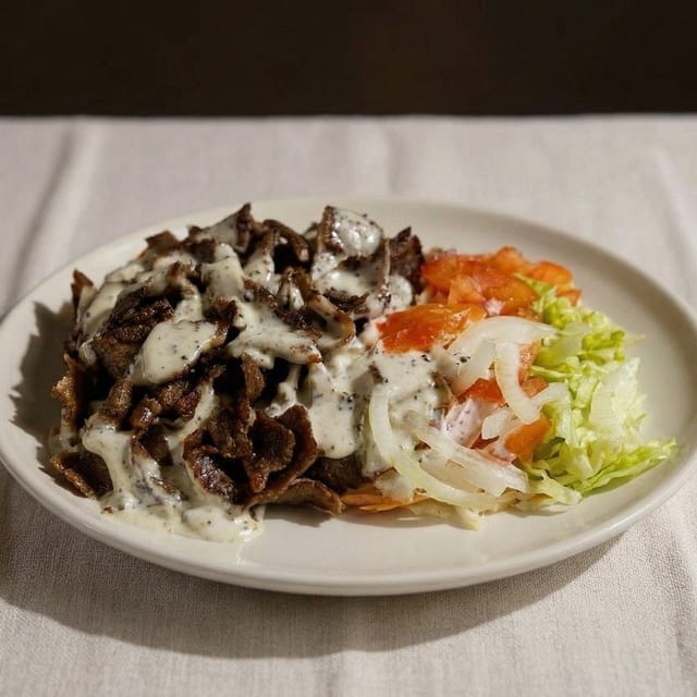 Lamb Over Rice Platter.